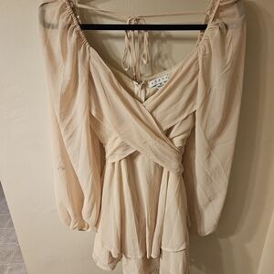 HYFVE Cream Chiffon Blouse